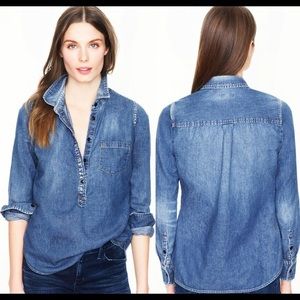 J.Crew Denim Popover Shirt